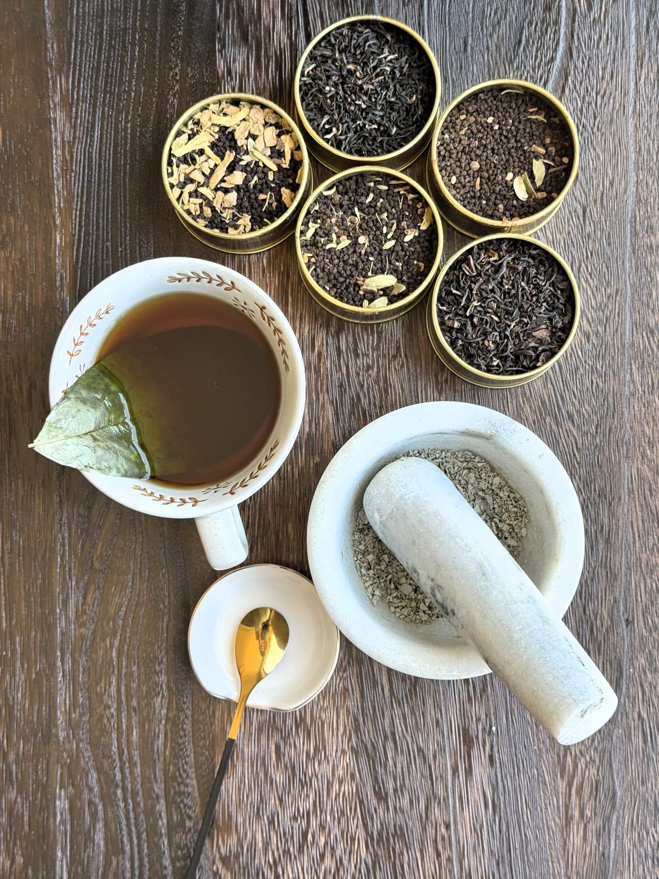 Tea preparation setup at Pliable Pathways